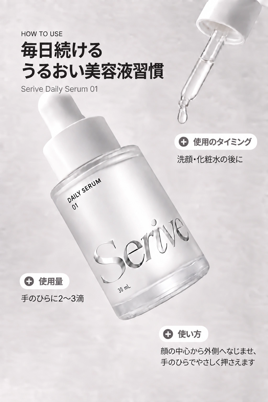 Serive 日本語 商品ページ 06 — 使い方